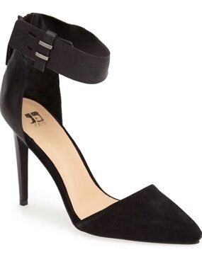 Joe's Jeans Arnie Black Suede Leather Ankle Cuff Stiletto Heel Size 9.5 NIB